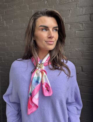 Sjaal Kort Tulp Roze