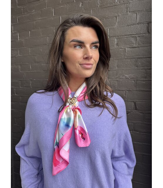 Sjaal Kort Tulp Roze