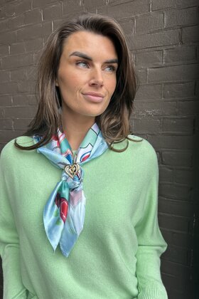 Sjaal Kort Hart Mint