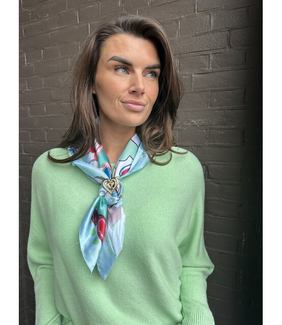 Sjaal Kort Hart Mint