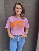T-shirt NYC Roze
