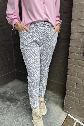 Broek Panter Wit