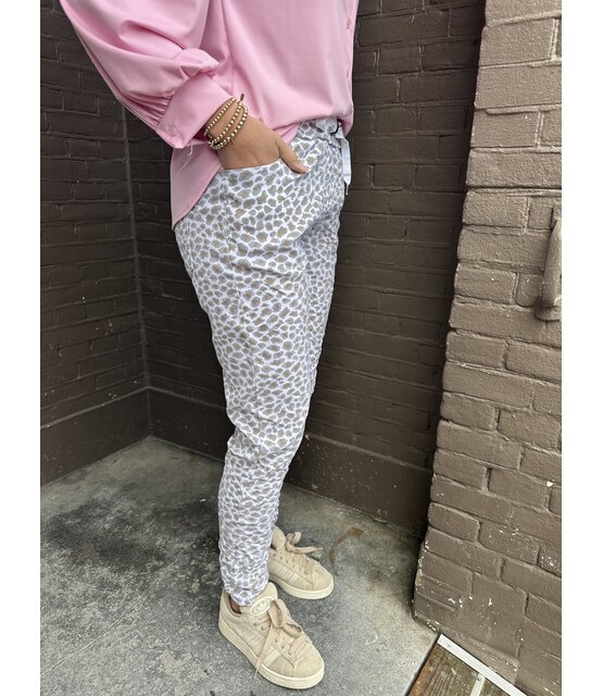 Broek Panter Wit