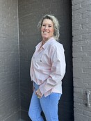 Blouse Hart studs roze