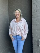 Blouse Hart studs roze