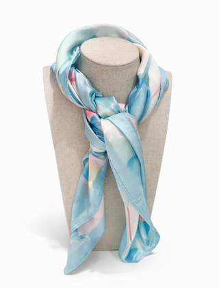 Sjaal kort Tulp blauw