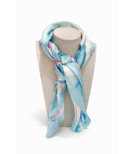 Sjaal kort Tulp blauw