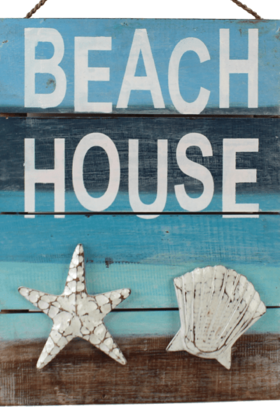 Tekstbord Beach House 40cm