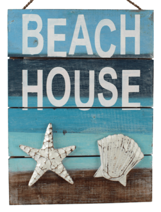 Tekstbord Beach House 40cm