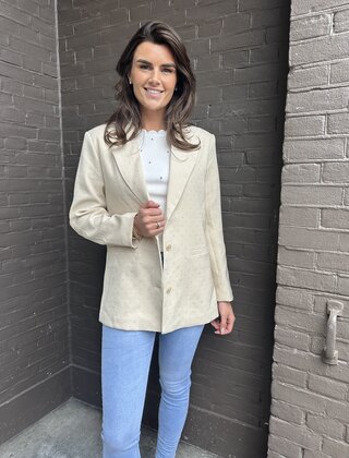 Blazer Strass Beige