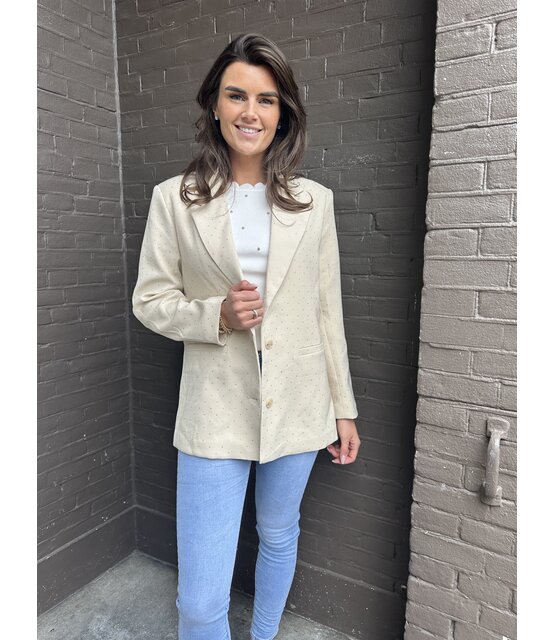 Blazer Strass Beige