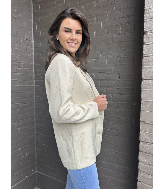 Blazer Strass Beige
