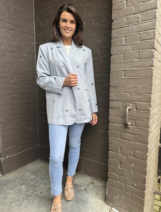 Blazer Hart Studs Blauw