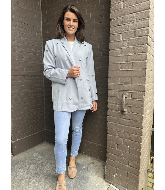 Blazer Hart Studs Blauw