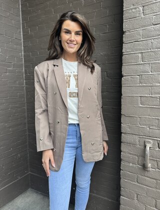 Blazer Hart Studs Taupe