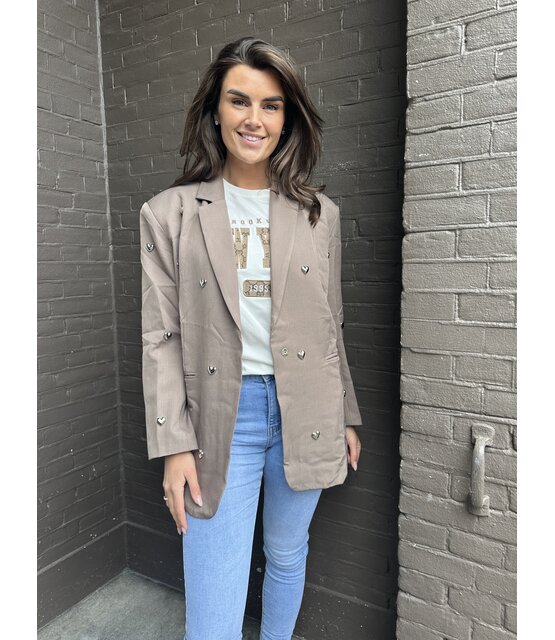 Blazer Hart Studs Taupe
