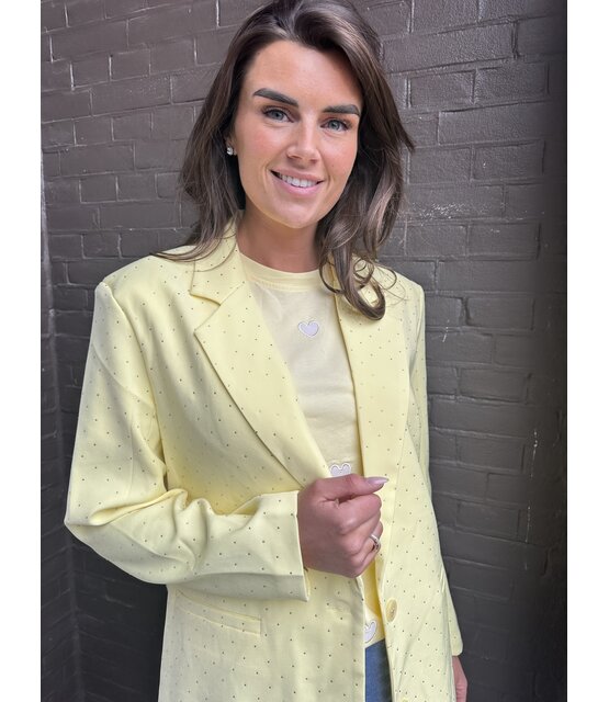 Blazer Strass Geel