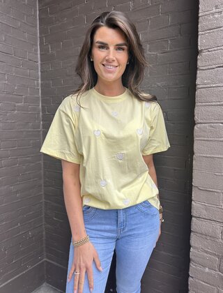 T-shirt Hart Geel