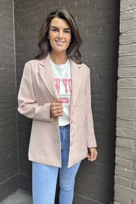 Blazer Strass Roze