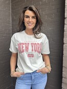 T-Shirt New York Roze