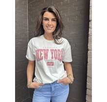 T-Shirt New York Roze