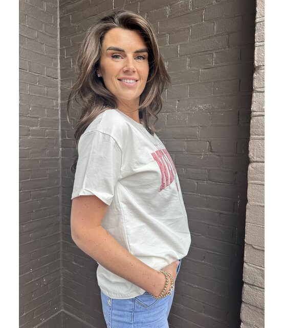 T-Shirt New York Roze