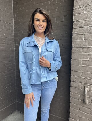 Jas Sabine Blauw