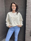 Trui Hart Studs Beige