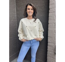 Trui Hart Studs Beige