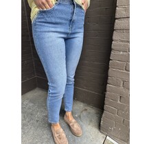 Jeans Mom Strass Blauw