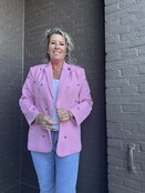 Blazer Hart studs roze