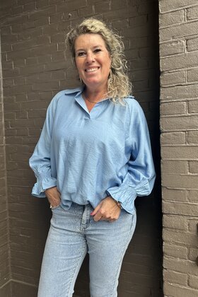 Blouse Eva Blauw