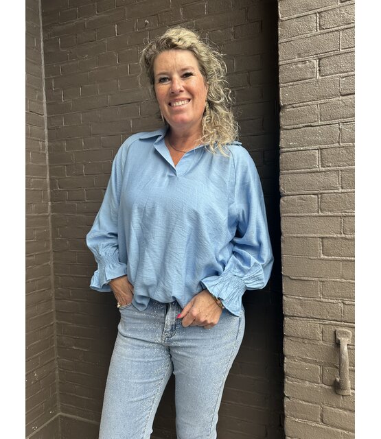 Blouse Eva Blauw