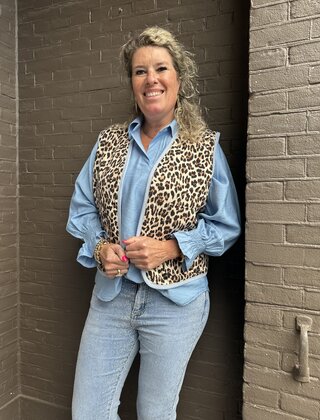 Gilet Panter Blauw