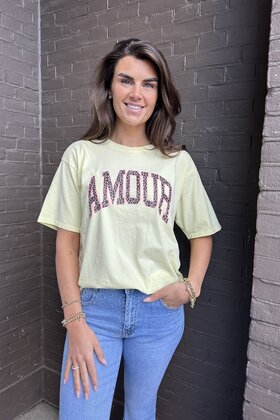 T-shirt Amour Geel