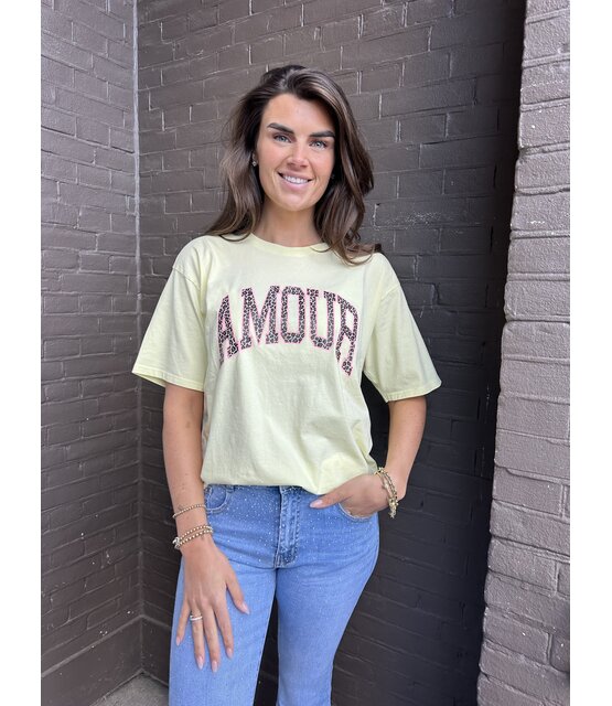T-shirt Amour Geel