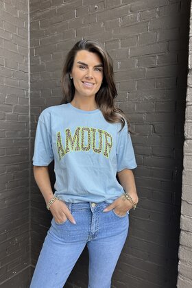 T-shirt Amour Blauw