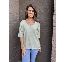 Top Linda Glitter Mint