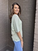 Top Linda Glitter Mint