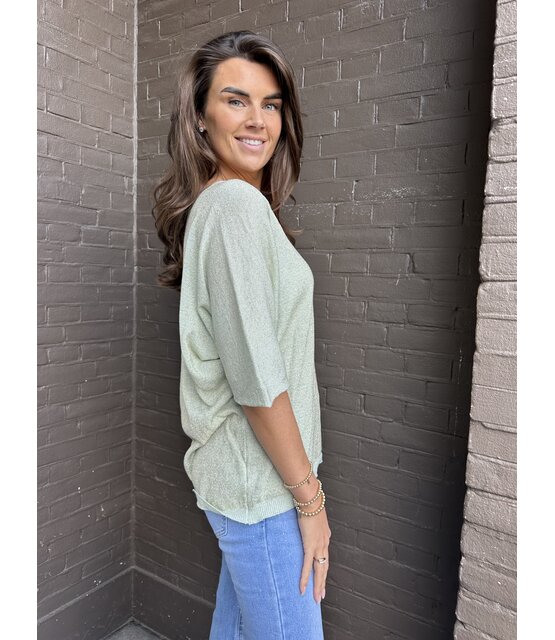 Top Linda Glitter Mint