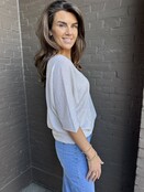 Top Linda Glitter Goud/beige