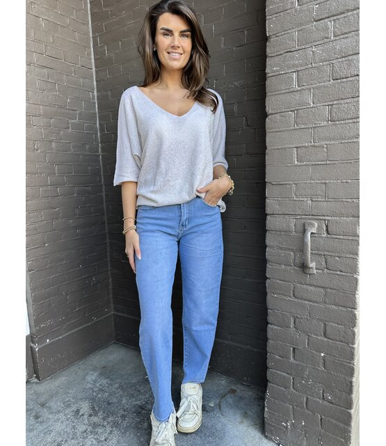 Top Linda Glitter Goud/beige