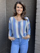 Top Boho Blauw
