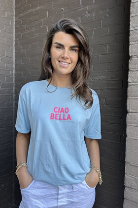 T-shirt Ciao Bella Blauw