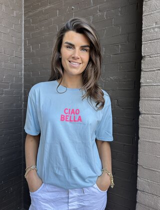 T-shirt Ciao Bella Blauw
