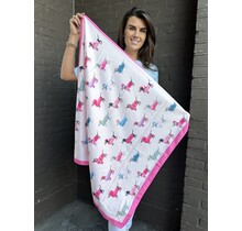 Sjaal Teckel Roze