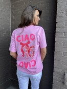 T-shirt Ciao Bella Roze