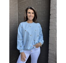 Trui Hart Studs Blauw