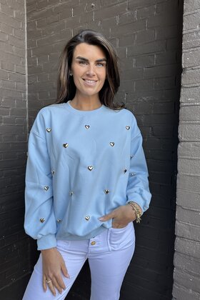 Trui Hart Studs Blauw