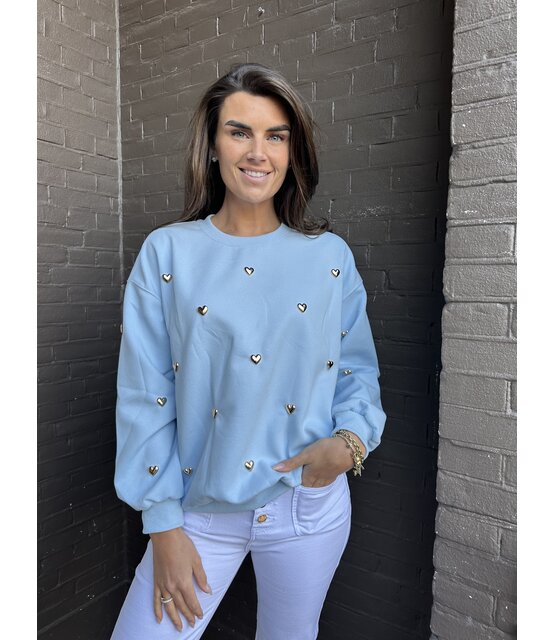 Trui Hart Studs Blauw